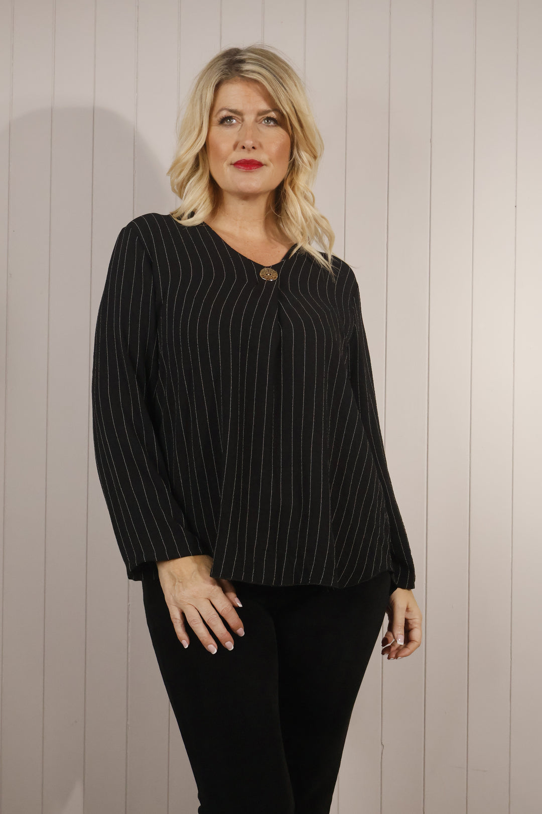 Avery Button Top Black