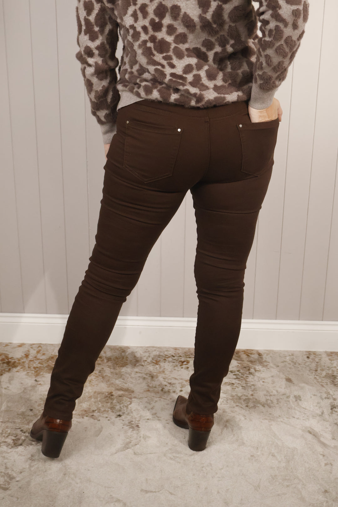 Cora Stretch Jeans Chocolate