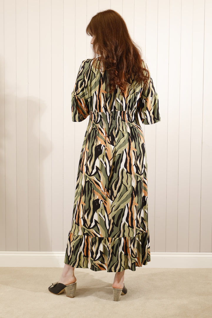 Tulsi Tribal Dress Khaki
