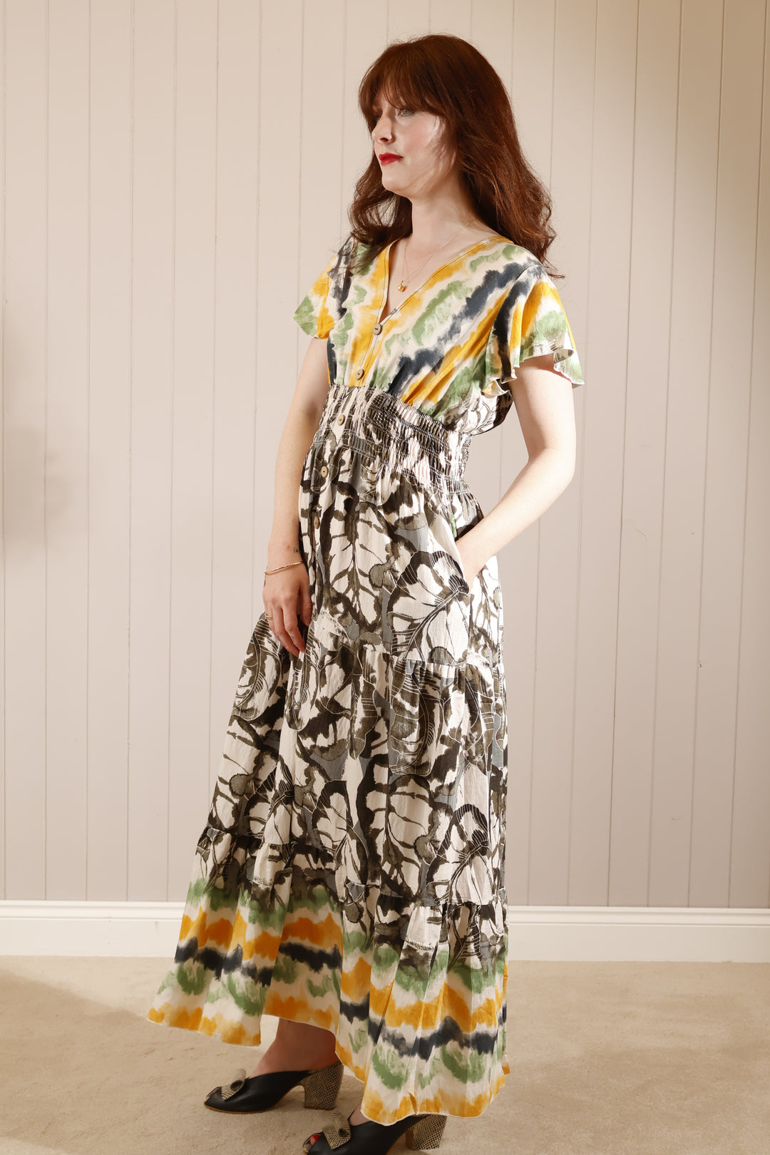 Ayla Print Dress Black