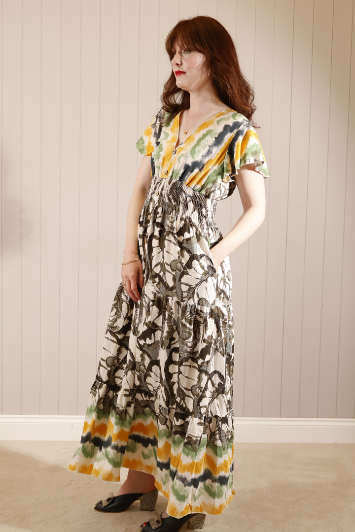 Ayla Print Dress Black