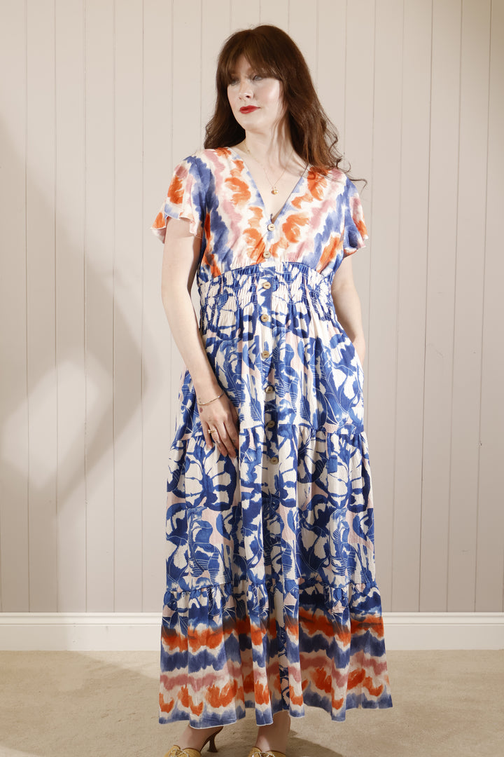 Ayla Print Dress Blue