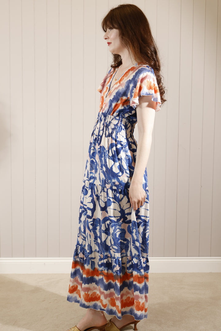 Ayla Print Dress Blue