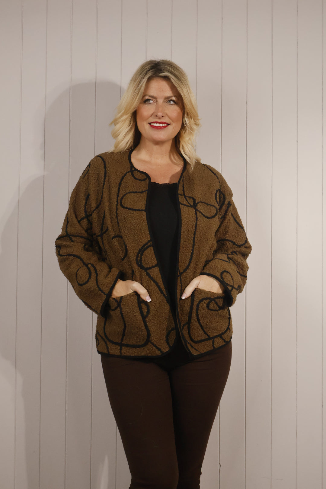 Mara Swirl Jacket Coffee
