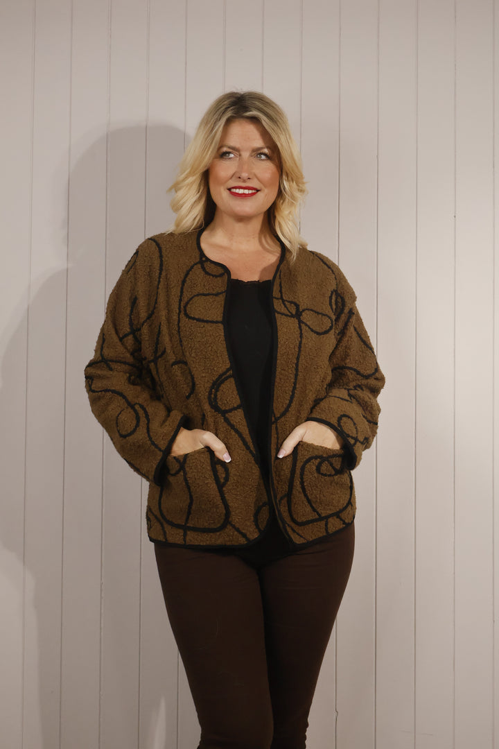 Mara Swirl Jacket Coffee
