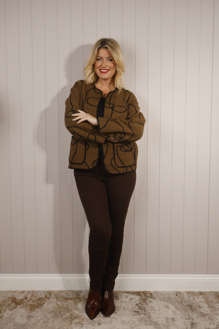 Mara Swirl Jacket Coffee
