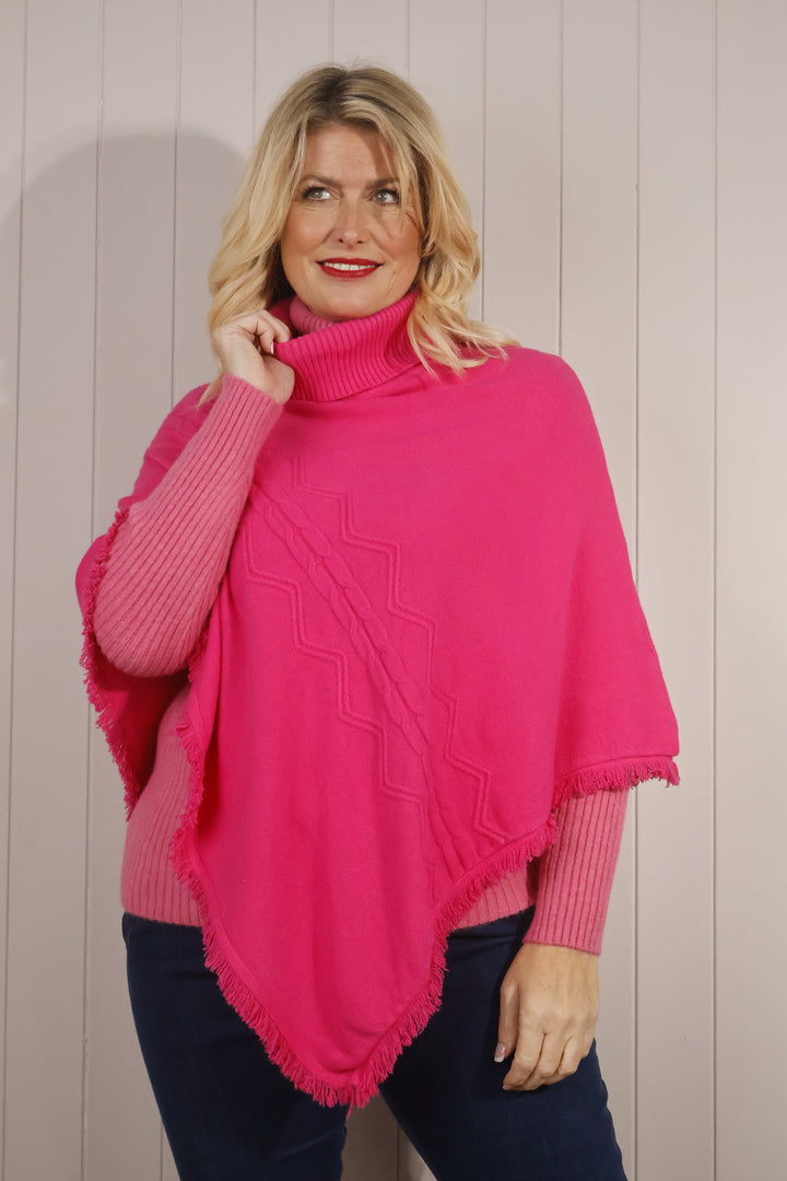 Phoebe Poncho Fuchsia