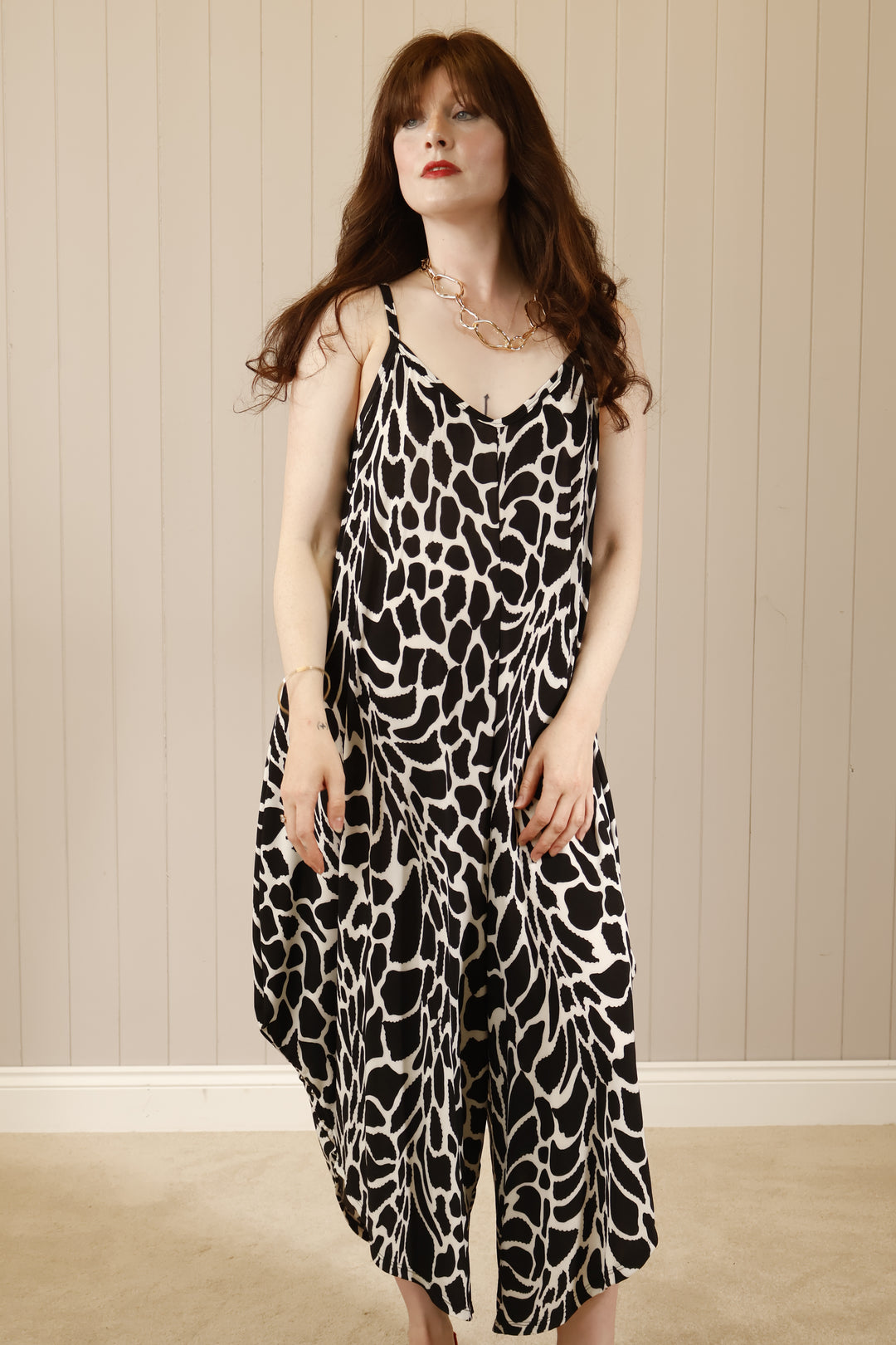 Monochrome print Jumpsuit