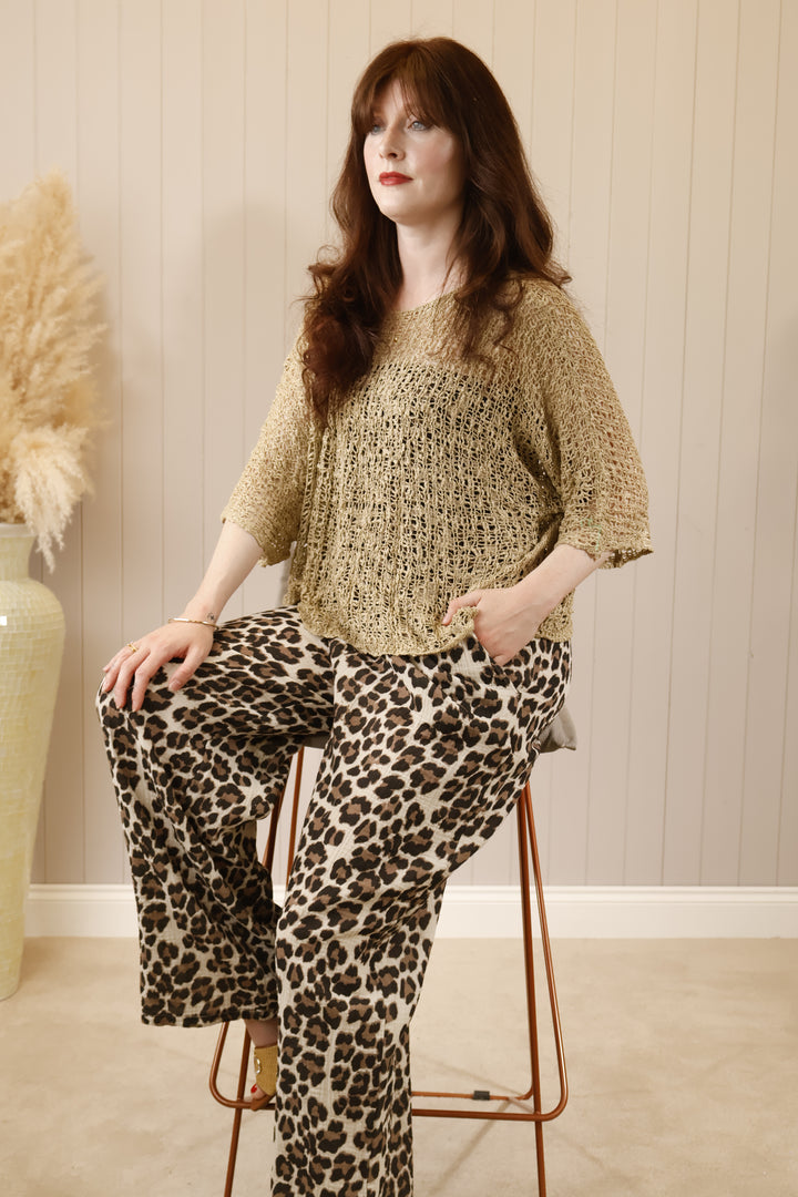 Paloma Popcorn Top Taupe