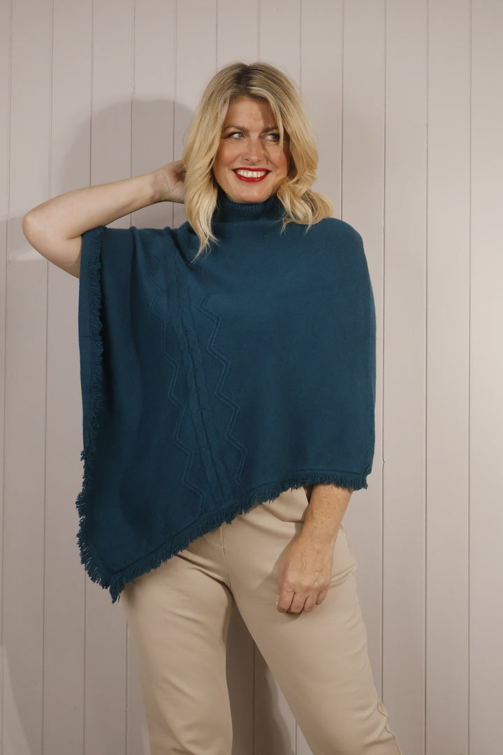 Phoebe Poncho Teal