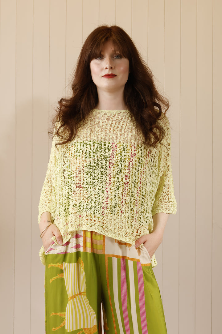 Paloma Popcorn Top Lime