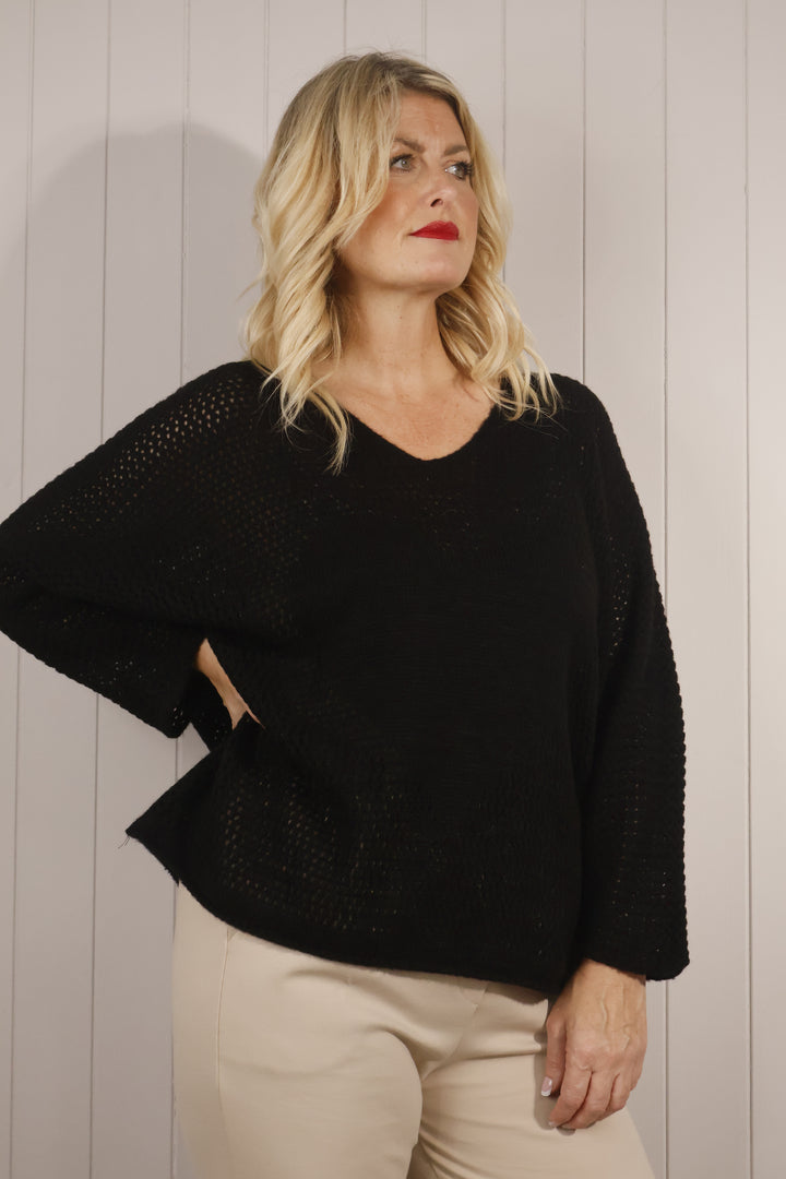 Anabelle Round Neck Jumper Black