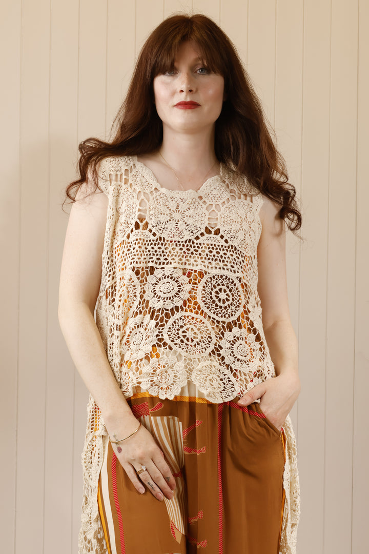 Thea Sleeveless Tunic Cream