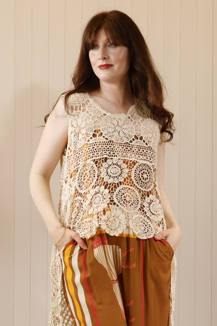 Thea Sleeveless Tunic Cream
