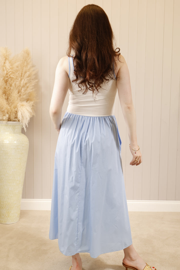 Venus Maxi Dress Blue/White