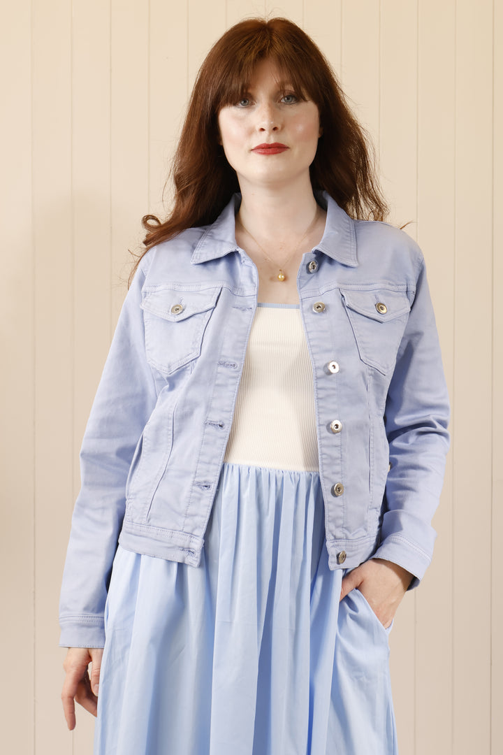 Denim Stretch Jacket Hydrangea Blue