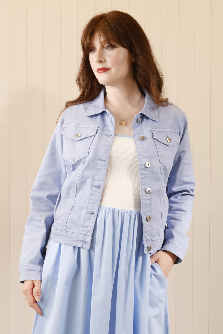 Denim Stretch Jacket Hydrangea Blue