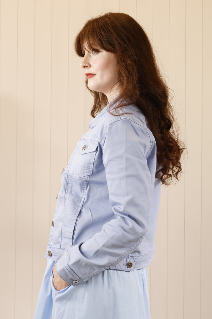 Denim Stretch Jacket Hydrangea Blue