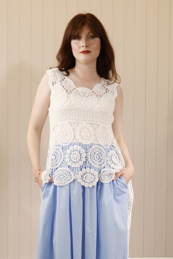 Thea Sleeveless Tunic White