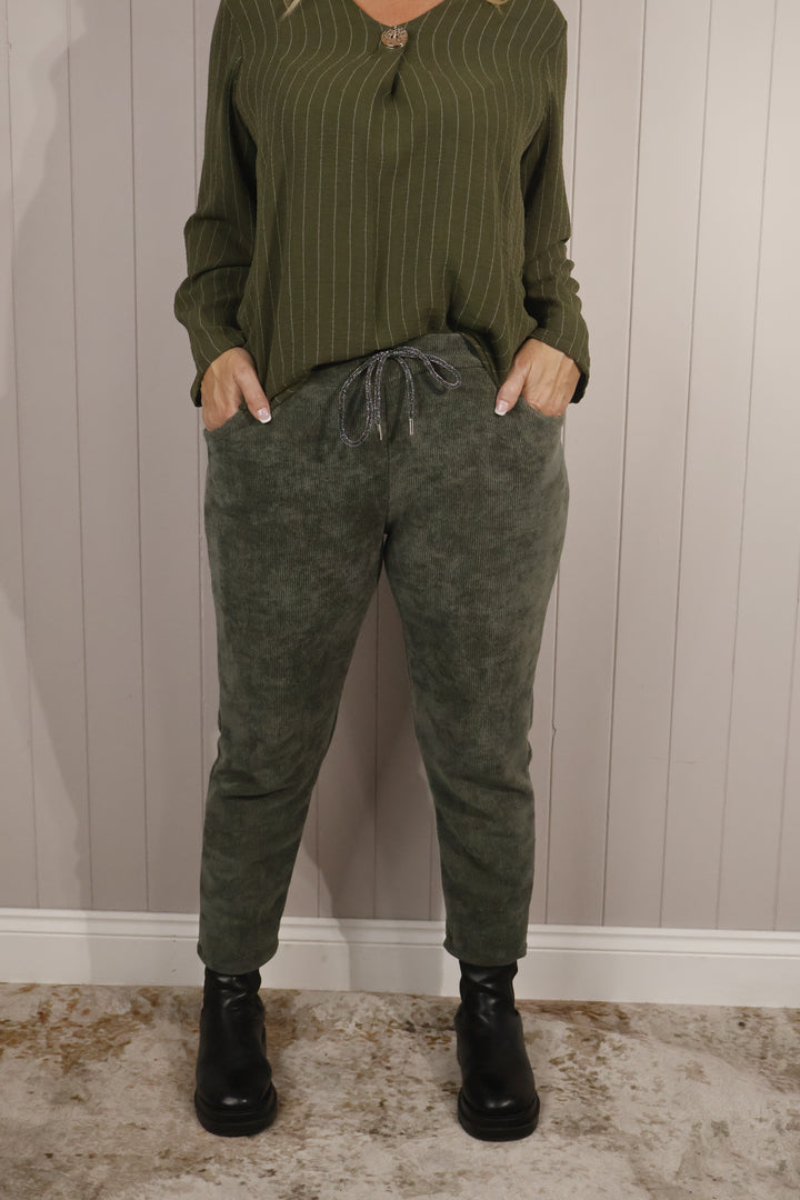 Chenille Magic Pants Khaki