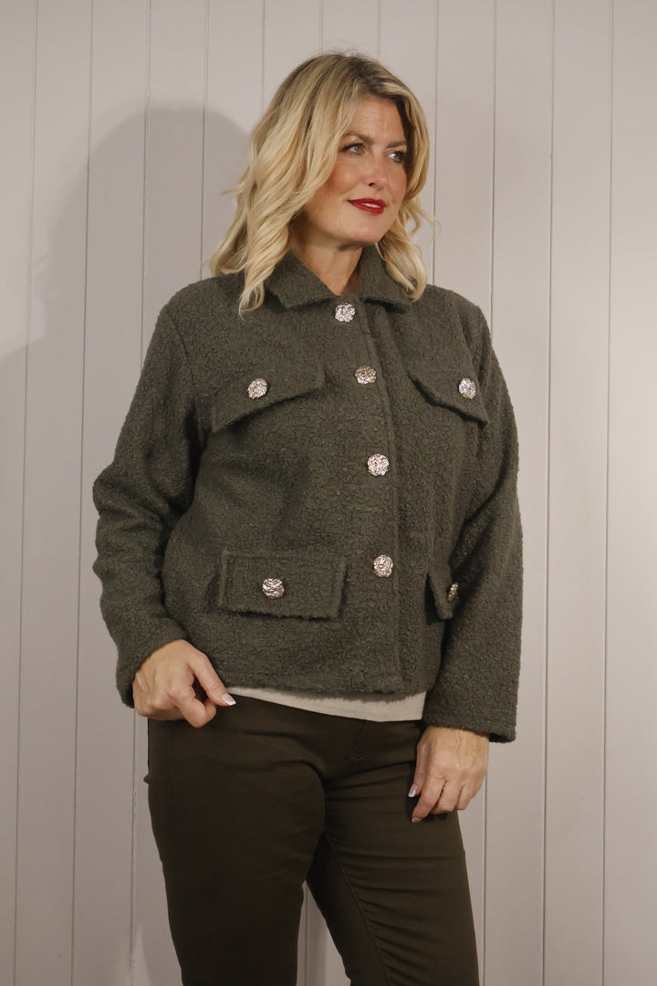 Bonnie Boucle Jacket Khaki