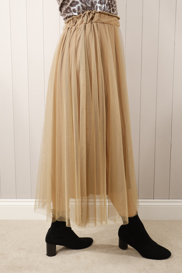 Dilly Plain net skirt  Gold