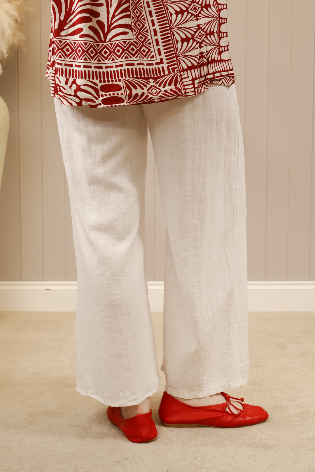 Liora Linen Trousers White
