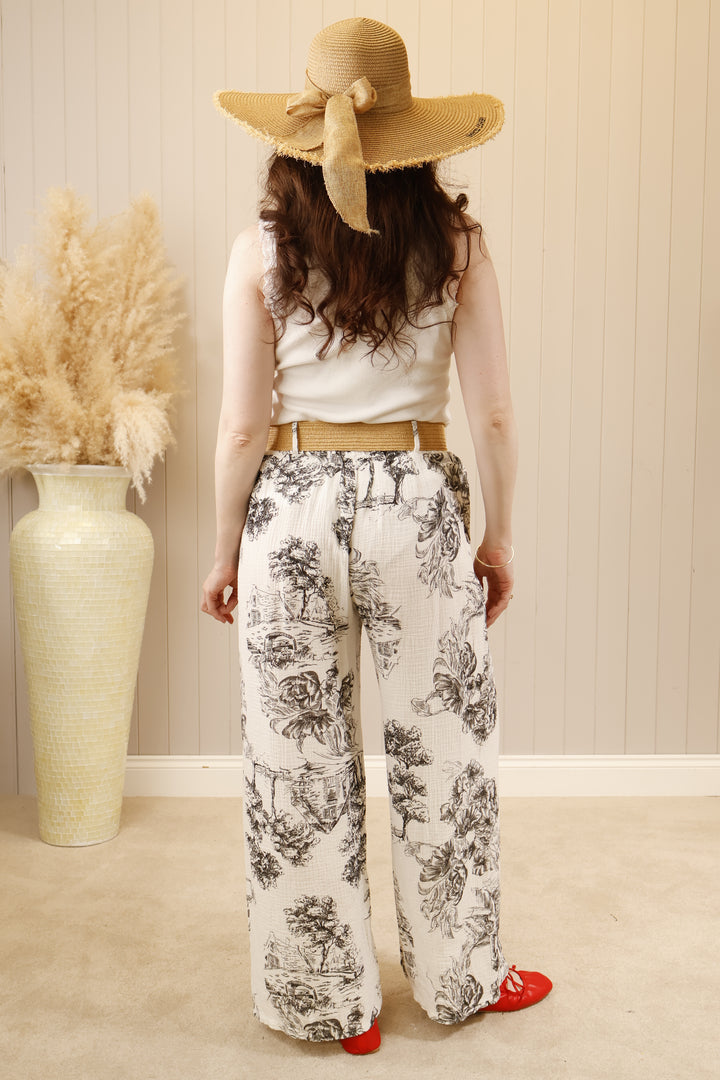 Serene Scene Trousers Black