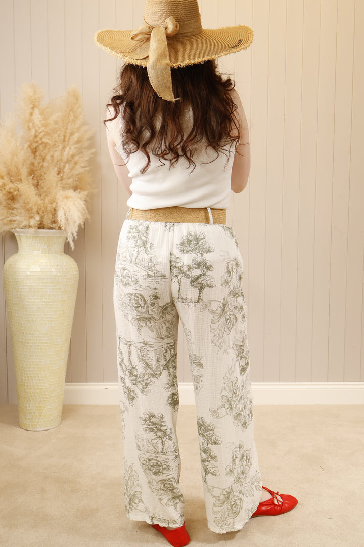 Serene Scene Trousers Khaki