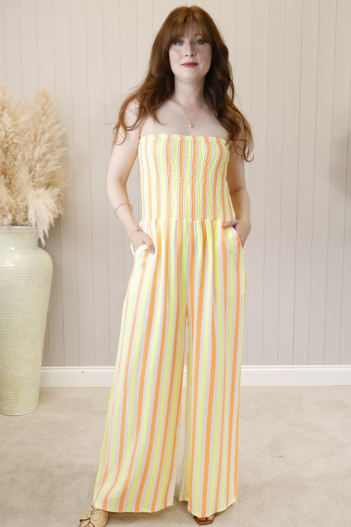 Sybie Stripe Jumpsuit Citrus