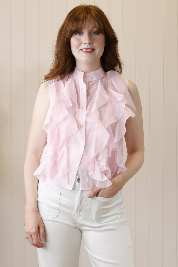 Rosa Ruffle Top Pink