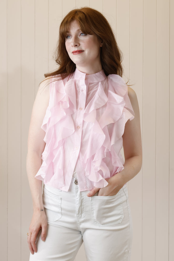 Rosa Ruffle Top Pink