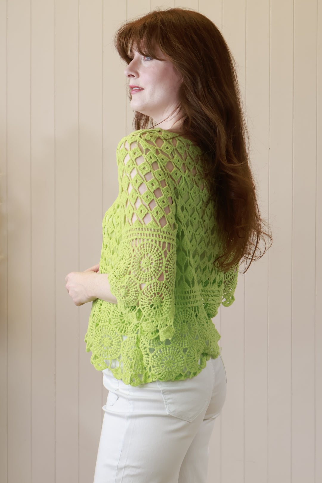 Cressida Crochet Top Lime