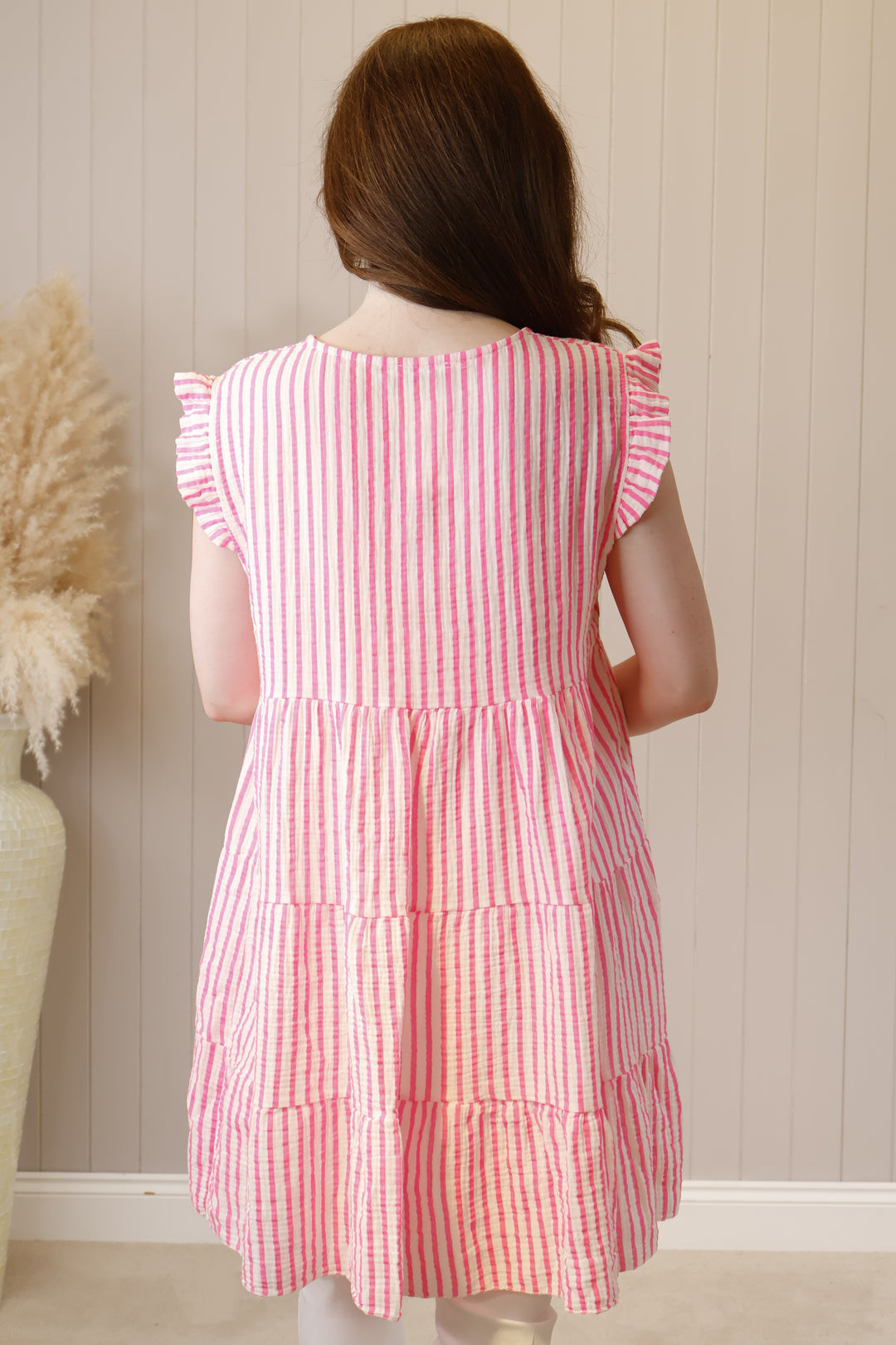 Sefora Stripe Tunic Dress Pink