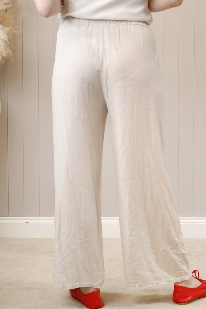 Liora Linen Trousers Beige