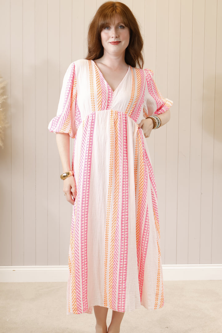 Aztec Neon Maxi White
