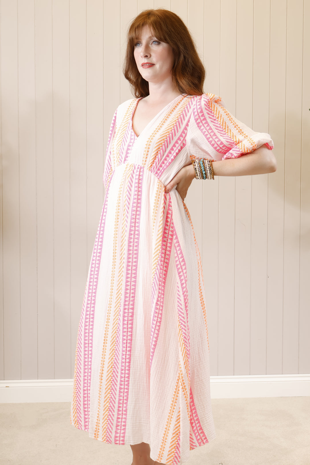 Aztec Neon Maxi White