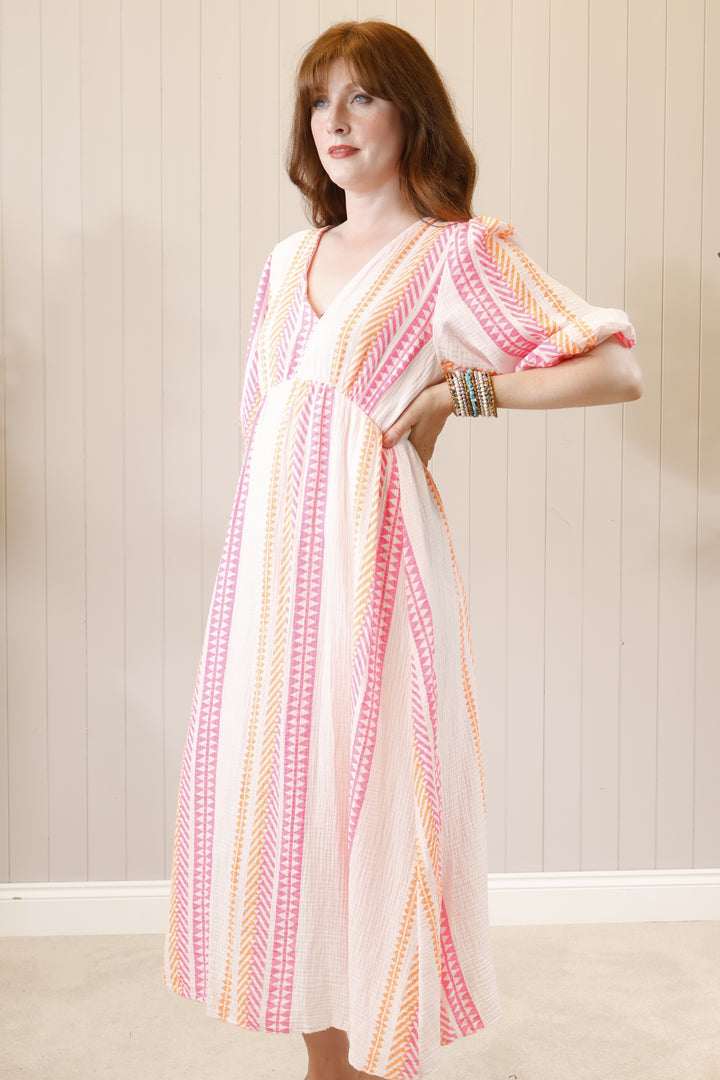 Aztec Neon Maxi White