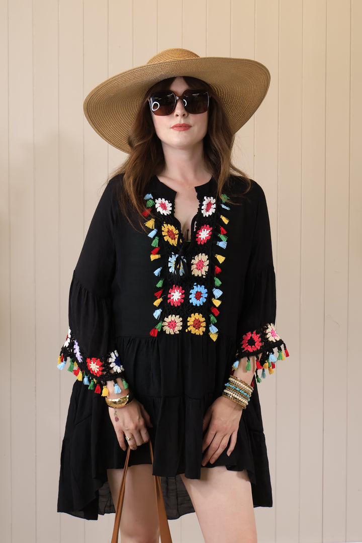 Kiyana Boho Kaftan Black