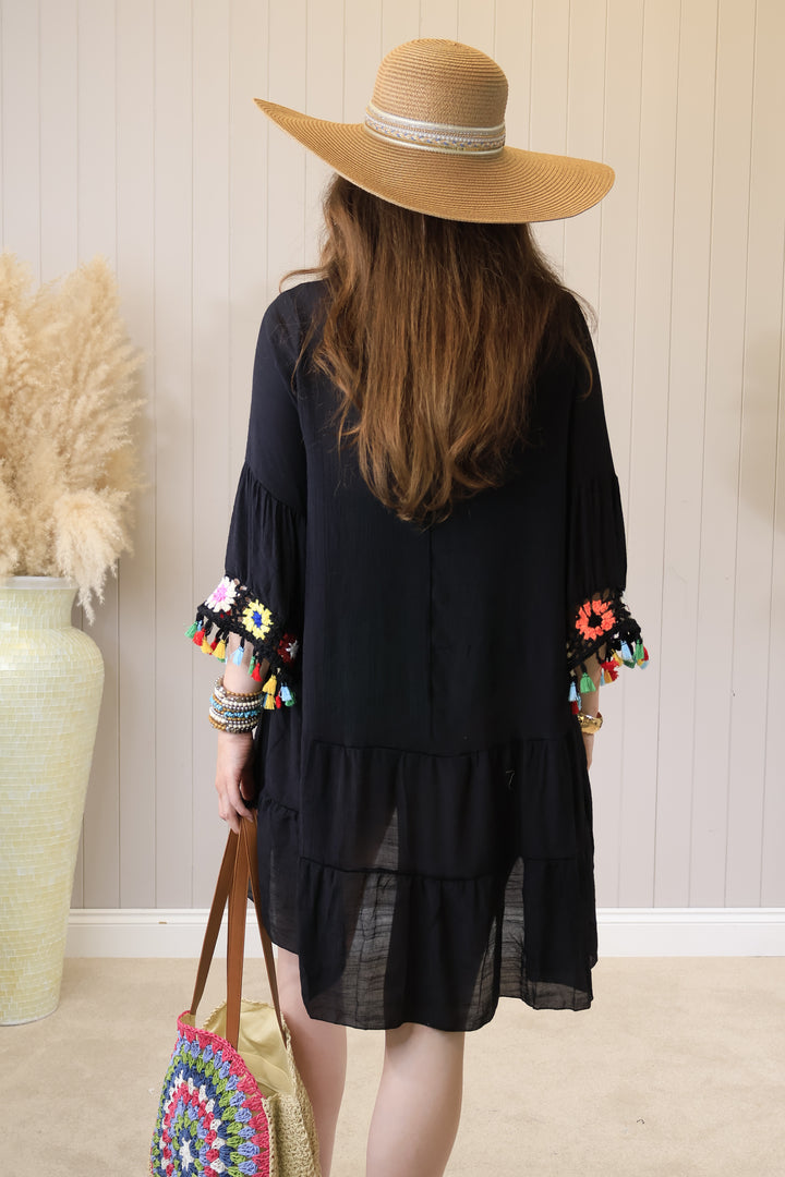 Kiyana Boho Kaftan Black