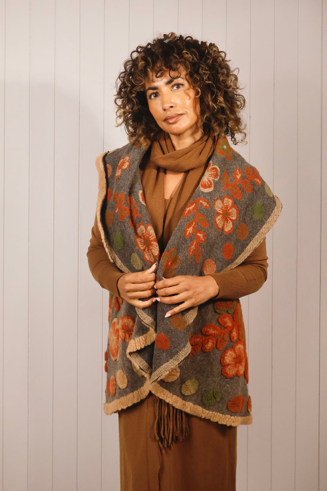 Aya Waterfall Waistcoat Grey