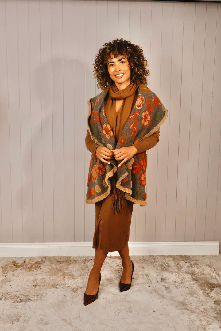 Aya Waterfall Waistcoat Grey