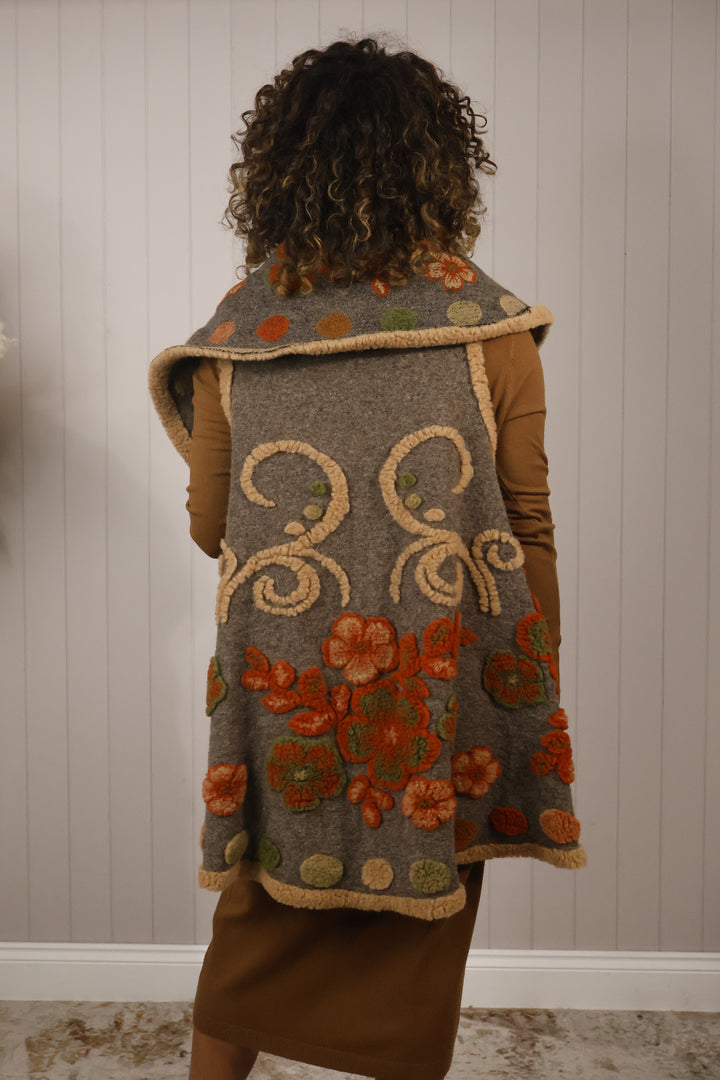 Aya Waterfall Waistcoat Grey