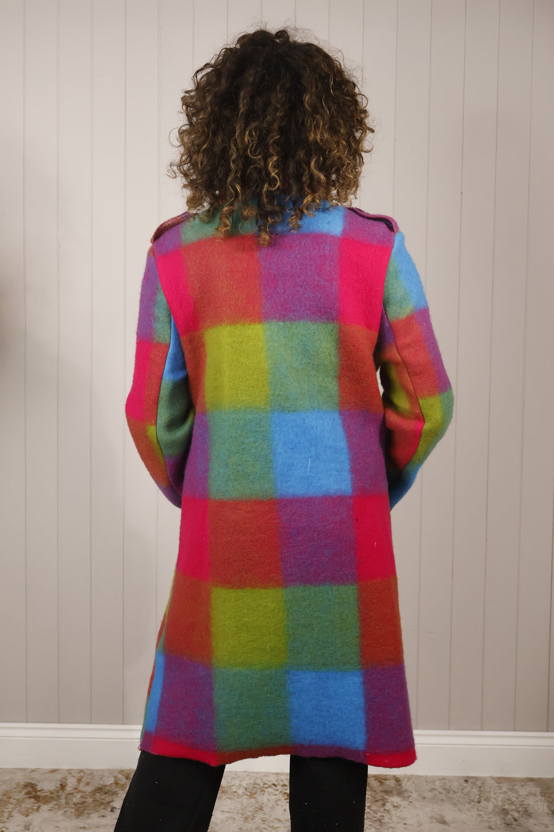 Roma Checked Coat Multi