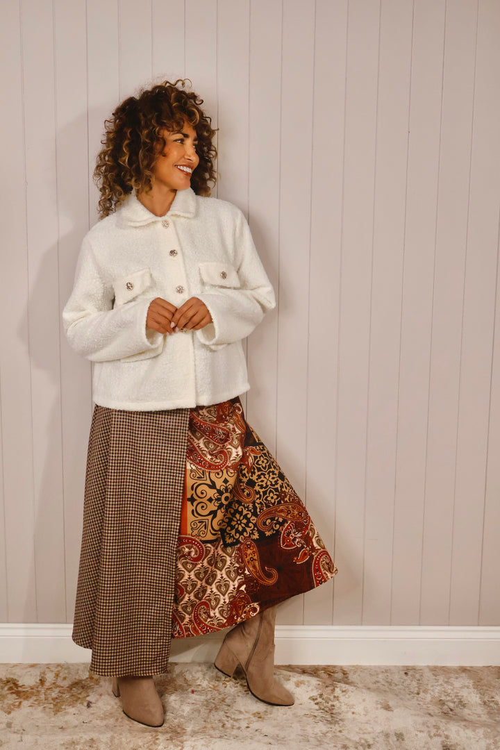 Margot Boucle Pocket Jacket Cream