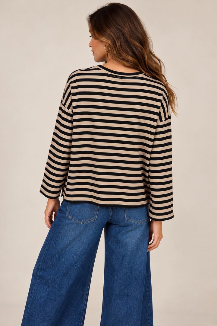 Sweetheart Stripes Jumper Black