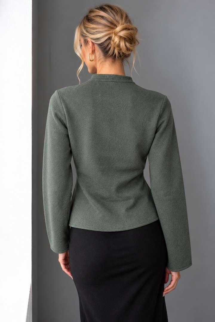 Maverick Military Cardigan Khaki