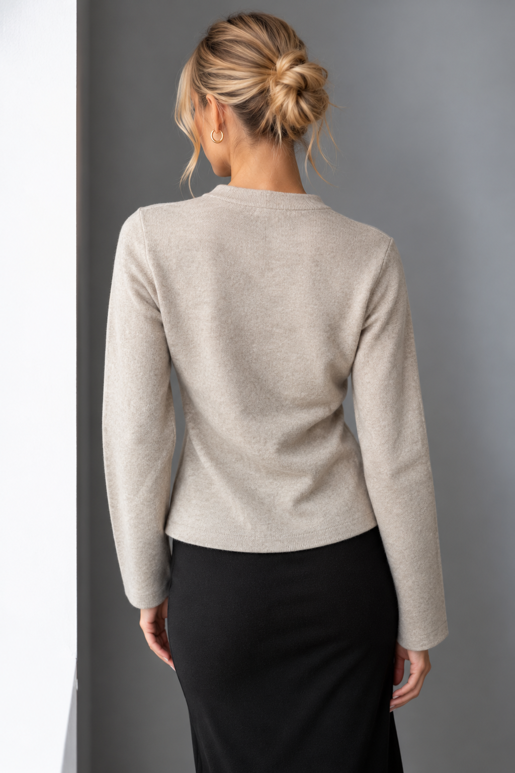 Maverick Military Cardigan Beige