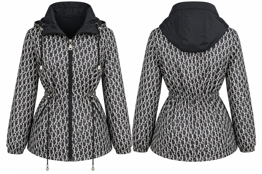 Christa Reversible Raincoat Black