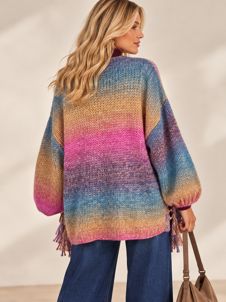 Boho Ombre Knit Cardigan Multi